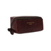Dark Cherry Project 36 Knitting Project Bag made of handcrafted urban leather with metal zipper closure and compartments