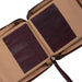 Project 83 needle organizer in dark cherry leather for interchangeable circular needles with multiple compartments