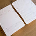 Knit Notes Folder A4 record sheet with spaces for knitting project details and yarn information