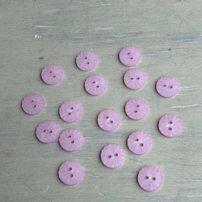 Abbey 2-Hole Buttons – Baby Pink-Buttons-Trendy Trims-13 mm (20L)-Wild & Woolly Yarns