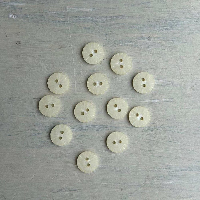 Abbey 2-Hole Buttons – Ecru-Buttons-Trendy Trims-13 mm (20L)-Wild & Woolly Yarns