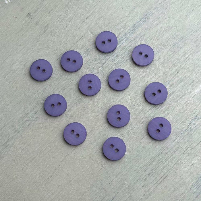 Abbey Lana Gatto Merinocot Matte Buttons – Lavender-Buttons-Trendy Trims-11.5 mm (18L)-Wild & Woolly Yarns