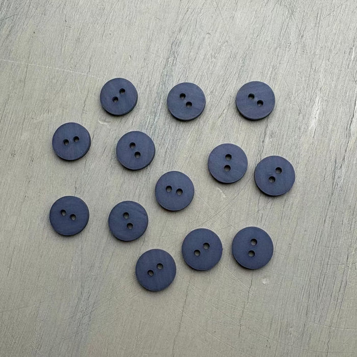 Abbey Lana Gatto Merinocot Matte Buttons – Steel Grey-Buttons-Trendy Trims-11.5 mm (18L)-Wild & Woolly Yarns