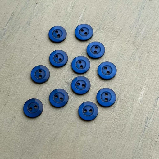 Abbey Purely Wool 2-Hole Buttons – Blue Flame-Buttons-Trendy Trims-11.5 mm (18L)-Wild & Woolly Yarns