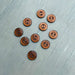 Abbey Purely Wool 2-Hole Buttons – Cinnamon-Buttons-Trendy Trims-11.5 mm (18L)-Wild & Woolly Yarns