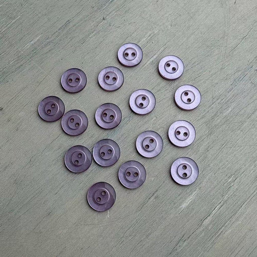 Abbey Purely Wool 2-Hole Buttons – Light Lilac-Buttons-Trendy Trims-11.5 mm (18L)-Wild & Woolly Yarns
