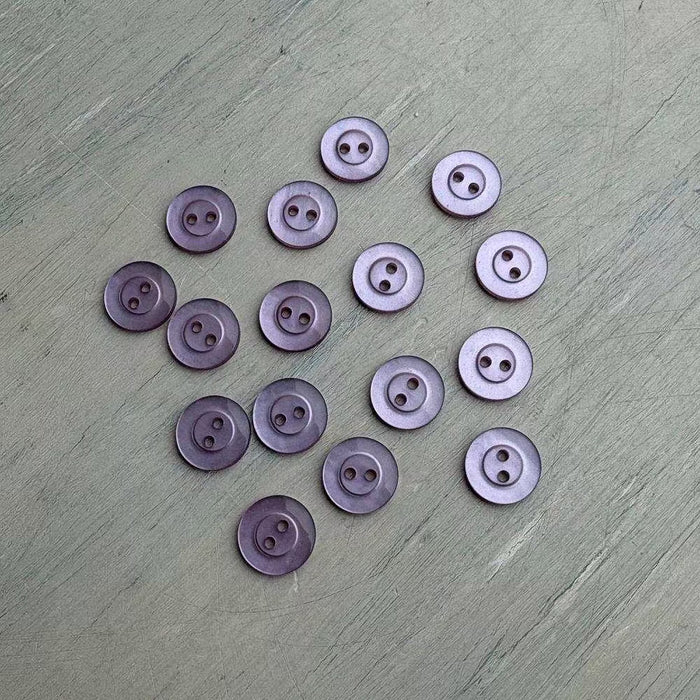 Abbey Purely Wool 2-Hole Buttons – Light Lilac-Buttons-Trendy Trims-11.5 mm (18L)-Wild & Woolly Yarns