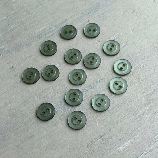Abbey Purely Wool 2-Hole Buttons – Light Pistachio-Buttons-Trendy Trims-11.5 mm (18L)-Wild & Woolly Yarns
