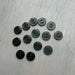 Abbey Purely Wool 2-Hole Buttons – Olive-Buttons-Trendy Trims-11.5 mm (18L)-Wild & Woolly Yarns