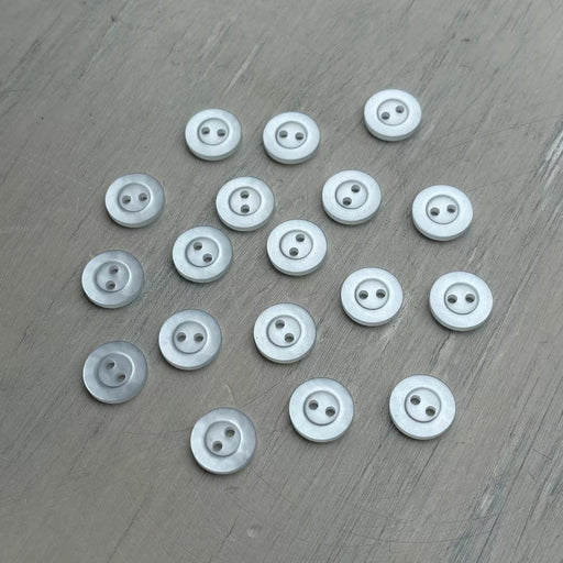 Abbey Purely Wool 2-Hole Buttons – White-Buttons-Trendy Trims-14 mm (22L)-Wild & Woolly Yarns