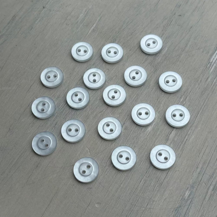 Abbey Purely Wool 2-Hole Buttons – White-Buttons-Trendy Trims-14 mm (22L)-Wild & Woolly Yarns