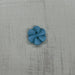 Buttons Flower Light Blue - 15mm-Buttons & Snaps-Wild and Woolly Yarns