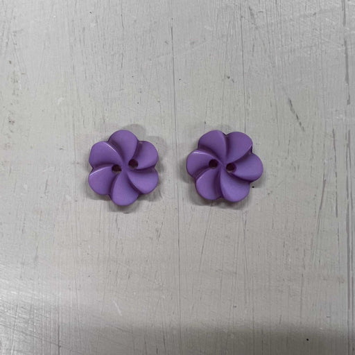 Buttons Flower Purple (18mm)-Buttons & Snaps-Wild and Woolly Yarns