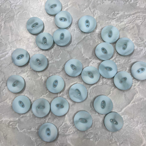 Buttons Frosted Blue (18mm)-Buttons & Snaps-Wild and Woolly Yarns