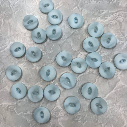 Buttons Frosted Blue (18mm)-Buttons & Snaps-Wild and Woolly Yarns