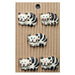 Handmade Buttons B&W Cats - Set of 5 (L034)-Buttons & Snaps-Wentworth Distributors-Wild & Woolly Yarns