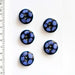 Handmade Buttons Blue with Blue Dots - Set of 5 (L305)-Buttons & Snaps-Wild and Woolly Yarns