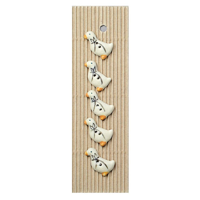 Handmade Buttons Geese - Set of 5 (L165)-Buttons & Snaps-Wentworth Distributors-Wild & Woolly Yarns