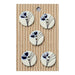 Handmade Buttons Navy Flower - Set of 5 (L533)-Buttons & Snaps-Wild and Woolly Yarns