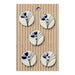Handmade Buttons Navy Flower - Set of 5 (L533)-Buttons & Snaps-Wild and Woolly Yarns