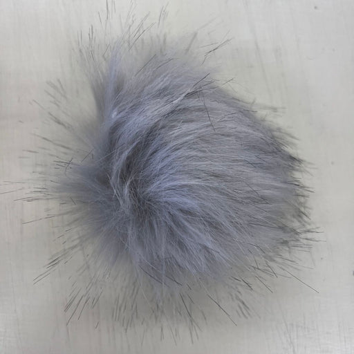 Pom Poms Grey - 10cm with Snap Fastener-Buttons & Snaps-Wild and Woolly Yarns