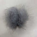 Pom Poms Light Grey - 8cm with Elastic Loop-Buttons & Snaps-Wild and Woolly Yarns