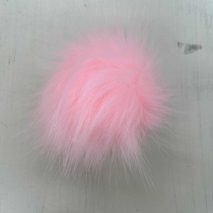 Pom Poms - Medium (6cm) Elastic Loop-Buttons & Snaps-Wild & Woolly Yarns-Black-Wild & Woolly Yarns