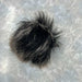 Pom Poms - Medium (6cm) Elastic Loop-Buttons & Snaps-Wild & Woolly Yarns-Black/Grey-Wild & Woolly Yarns