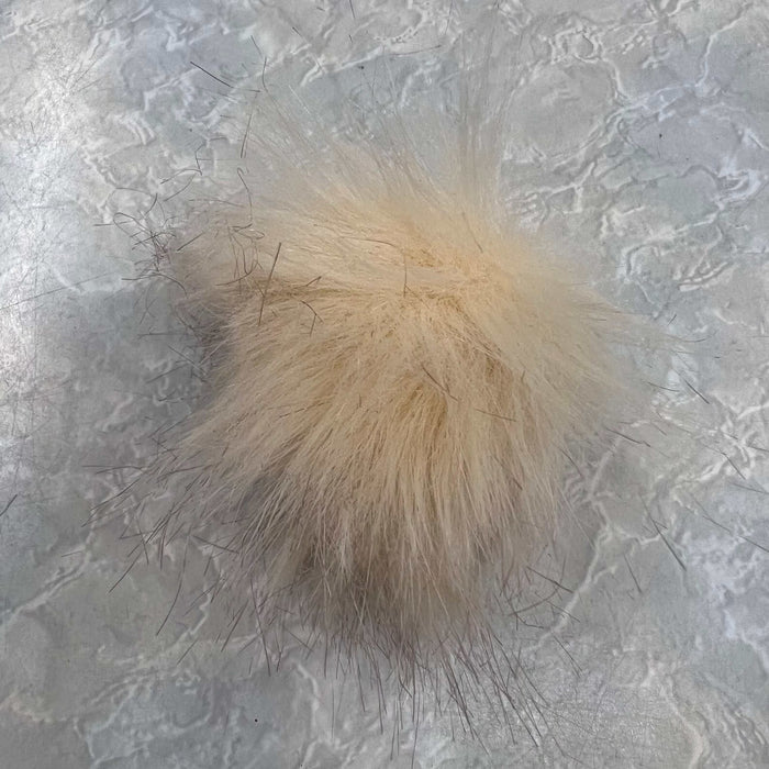 Pom Poms - Medium (6cm) Elastic Loop-Buttons & Snaps-Wild & Woolly Yarns-Cream-Wild & Woolly Yarns