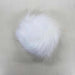 Pom Poms White - 10cm with Snap Fastener-Buttons & Snaps-Wild and Woolly Yarns