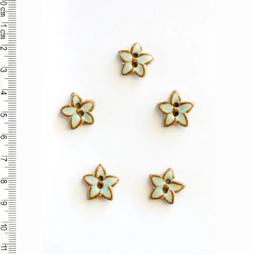 Star Floral Buttons (L605)-Buttons & Snaps-Wentworth Distributors-Wild & Woolly Yarns