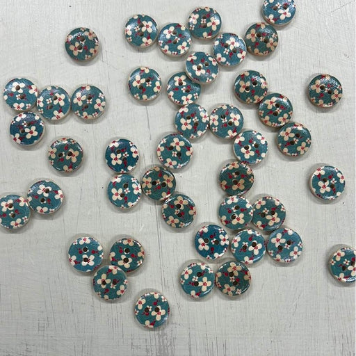 Wooden Buttons - Design 13 (15mm)-Buttons & Snaps-Wild & Woolly Yarns-Wild & Woolly Yarns