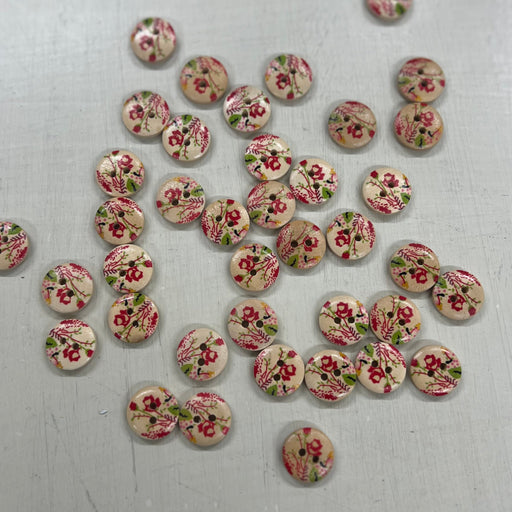 Wooden Buttons - Design 16 (15mm)-Buttons & Snaps-Wild and Woolly Yarns