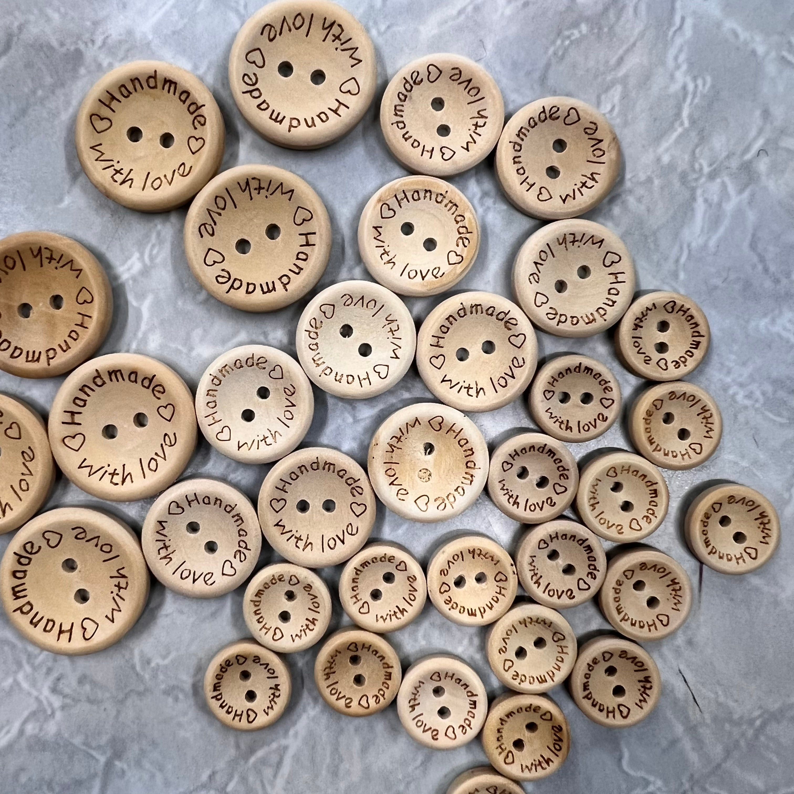 Wooden Buttons - Handmade With Love