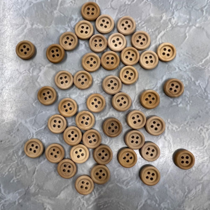 Wooden Buttons - Light Brown-Buttons & Snaps-Wild and Woolly Yarns