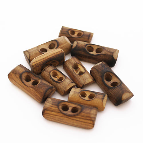 Wooden Toggle Flat-Buttons & Snaps-Trendy Trims-29mm (46L)-Wild & Woolly Yarns