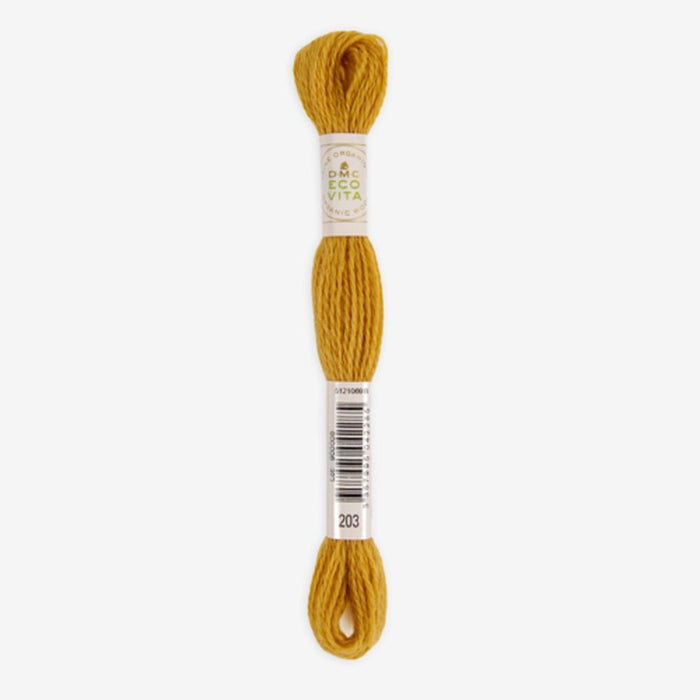 DMC Ecovita Organically Dyed Wool Thread-Embroidery Thread-Trendy Trims-Lemon Safflower (203)-Wild & Woolly Yarns