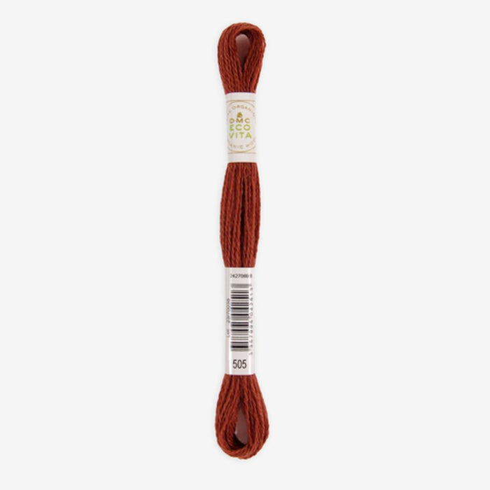 DMC Ecovita Organically Dyed Wool Thread-Embroidery Thread-Trendy Trims-Ruby Madder (505)-Wild & Woolly Yarns