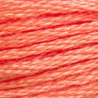 Six-Strand Embroidery Floss - 3340 (Hot Peach)-Embroidery Thread-Wild and Woolly Yarns