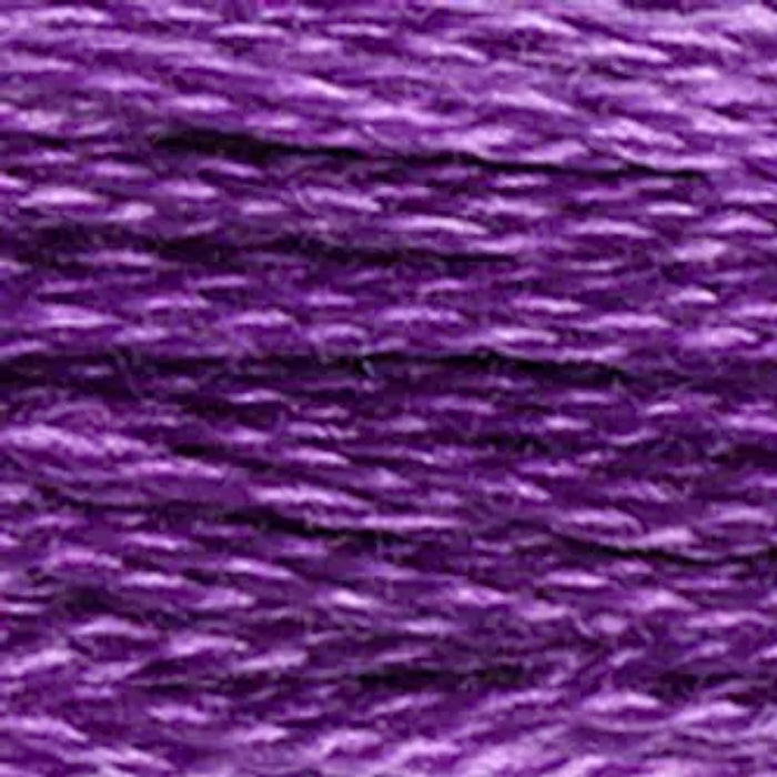 Six-Strand Embroidery Floss - 3837 (Metallic Purple)-Embroidery Thread-Wild and Woolly Yarns