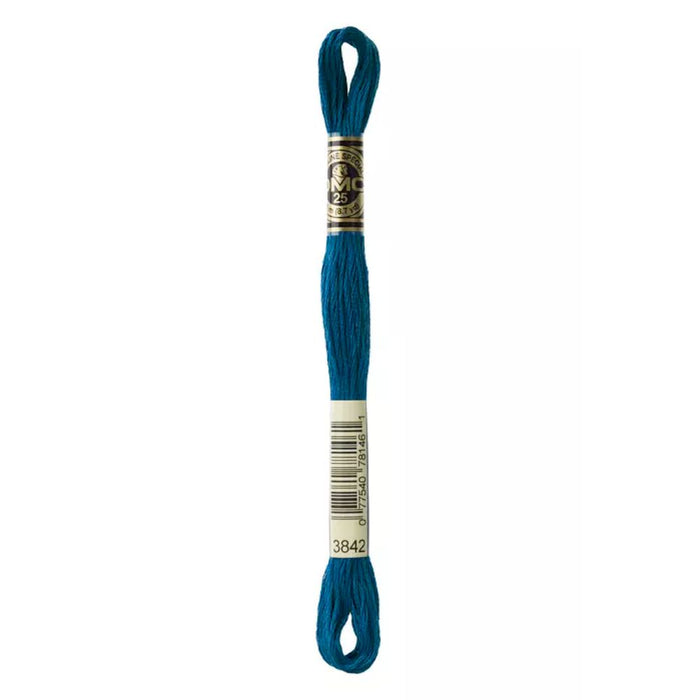 Six-Strand Embroidery Floss - 3842 (Prussian Blue)-Embroidery Thread-Wild and Woolly Yarns