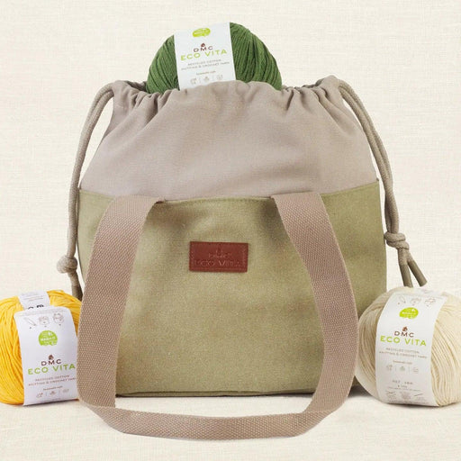 DMC Eco Vita Outdoor Bag - Khaki-Knitting Bag-CraftCo-Wild & Woolly Yarns