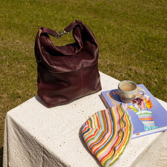 Project 100 Knitting Project Bag (Dark Cherry)-Knitting Bag-RE:DESIGNED-Wild & Woolly Yarns