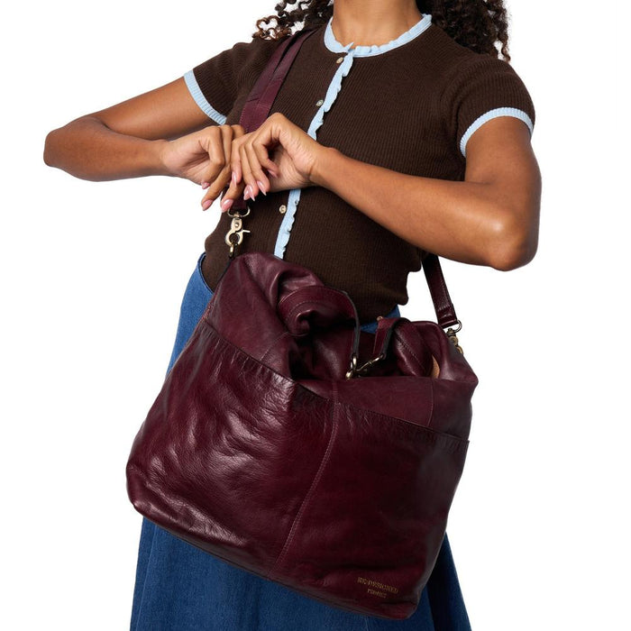 Project 101 Knitting Project Bag (Dark Cherry)-Knitting Bag-RE:DESIGNED-Wild & Woolly Yarns
