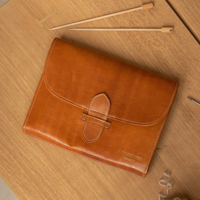 Project 18 (Burned Tan / Gold)-Knitting Bag-RE:DESIGNED-Wild &amp; Woolly Yarns