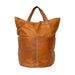 Burned Tan Project 24 Backpack, handcrafted leather design with multiple pockets for organizing knitting essentials.