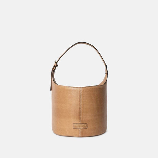 Project 26 Small Bucket Bag (Taupe)-Knitting Bag-RE:DESIGNED-Wild & Woolly Yarns