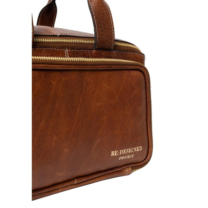 Project 39 Knitting Project Bag (Walnut/Gold)-Knitting Bag-RE:DESIGNED-Wild & Woolly Yarns