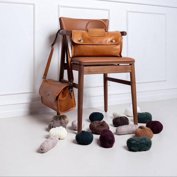 Project 74 Knitting Project Bag (Burned Tan)-Knitting Bag-RE:DESIGNED-Wild & Woolly Yarns