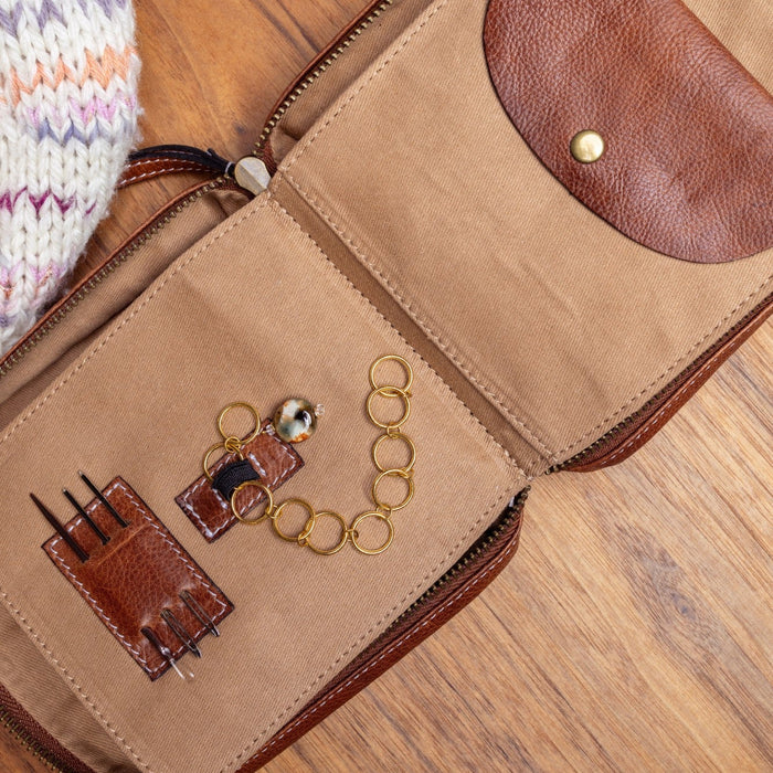 Project 83 Needle Organiser (Burned Tan)-Knitting Bag-RE:DESIGNED-Wild & Woolly Yarns